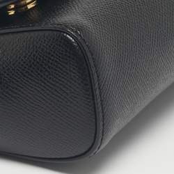 مملوكة مسبقًا Dolce & Gabbana Black Leather Mini Miss Sicily Top Handle Bag