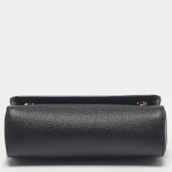 مملوكة مسبقًا Dolce & Gabbana Black Leather Mini Miss Sicily Top Handle Bag