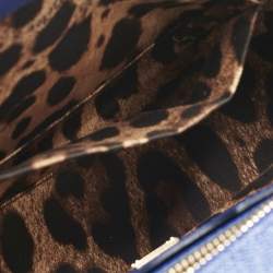 مملوكة مسبقًا حقيبة دولتشي أند غابانا يد علوية ميس سيسيلي عادية جلد أزرق