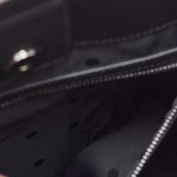 مملوكة مسبقًا حقيبة تسوق دولتشي أند غابانا قماش وجلد برتقالي/أسود بشعار مطرز