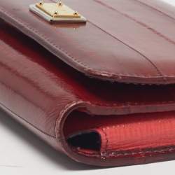 Pre Owned Dolce & Gabbana Multicolor Eel Leather Miss Sicily Von Wallet On Chain