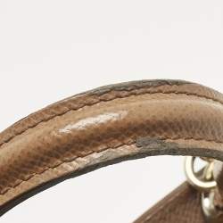 Pre Owned Dolce & Gabbana Brown Leather Small Miss Sicily Top Handle Bag