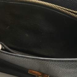 Pre Owned Dolce & Gabbana Black Leather Small Rosalia Shoulder Bag