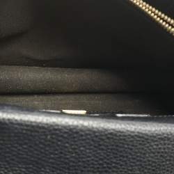 Pre Owned Dolce & Gabbana Black Leather Small Rosalia Shoulder Bag