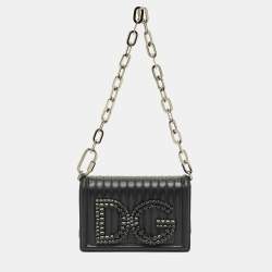 Pre Owned Dolce & Gabbana Black Quilted Leather DG Girls Shoulder Bag