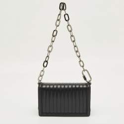 Pre Owned Dolce & Gabbana Black Quilted Leather DG Girls Shoulder Bag