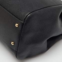 Pre Owned Dolce & Gabbana Black Leather Miss Sicily Tote