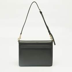 Pre Owned Dolce & Gabbana Black Leather Lucia Shoulder Bag