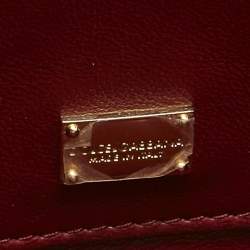 Pre Owned Dolce & Gabbana Black Leather Lucia Shoulder Bag