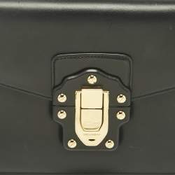 Pre Owned Dolce & Gabbana Black Leather Lucia Shoulder Bag