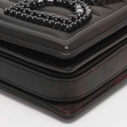 Pre Owned Dolce & Gabbana Black Leather DG Girls Crossbody Bag