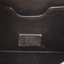 Pre Owned Dolce & Gabbana Black Leather DG Girls Crossbody Bag