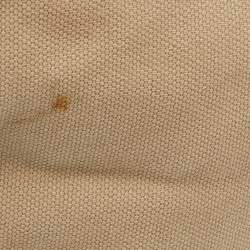 Pre Owned Dolce & Gabbana Beige/Brown Canvas and Leather Miss Pocket Tote