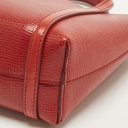 Pre Owned Dolce & Gabbana Red Leather Mini Escape Shopper Tote
