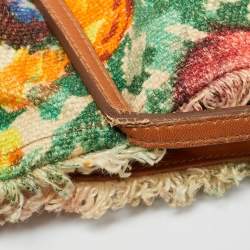 Pre Owned Dolce & Gabbana Multicolor Floral Canvas and Leather Tote
