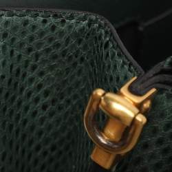 Pre Owned Dolce & Gabbana Multicolor Leather and Lizard Embossed Leather Rosalia Top Handle Bag