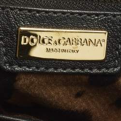 Pre Owned Dolce & Gabbana Blue Denim Large Miss Sicily Top Handle Bag