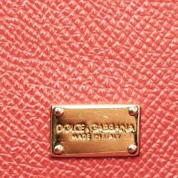 Pre Owned Dolce & Gabbana Red Leather Medium Miss Sicily Top Handle Bag