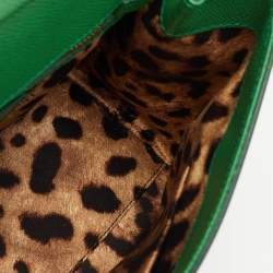 Pre Owned حقيبة دولتشي أند غابانا ميس سيسيلي متوسطة يد علوية جلد أخضر