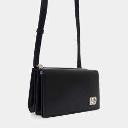 مملوكة مسبقًا Dolce & Gabbana Black Calfskin DG Millennials Convertible Crossbody