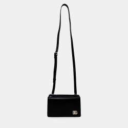 مملوكة مسبقًا Dolce & Gabbana Black Calfskin DG Millennials Convertible Crossbody