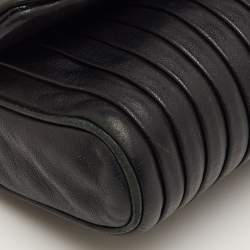 Pre Owned حقيبة كلتش دولتشي آند غابانا جلد أسود مطوي بسلسلة