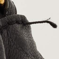 Pre Owned حقيبة كلتش دولتشي آند غابانا جلد أسود مطوي بسلسلة