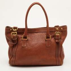 مملوكة مسبقًا Dolce & Gabbana Brown Leather Satchel
