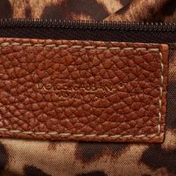 مملوكة مسبقًا Dolce & Gabbana Brown Leather Satchel