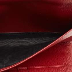 مملوكة مسبقًا محفظة دولتشي أند غابانا مس سيسيلي سلسلة جلد أحمر