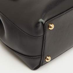 Pre Owned حقيبة دولتشي أند غابانا لوسيا جلد أسود مرصعة يد علوية