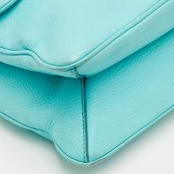 Pre Owned حقيبة دولتشي أند غابانا مس سيسيلي كبيرة يد علوية جلد أزرق أكوا