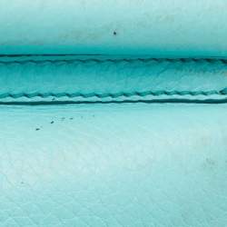 Pre Owned حقيبة دولتشي أند غابانا مس سيسيلي كبيرة يد علوية جلد أزرق أكوا