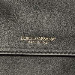 مملوكة مسبقًا Dolce & Gabbana Yellow Patent Leather Flap Continental Wallet