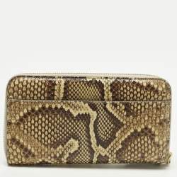 Pre Owned محفظة معصم دولشي أند غابانا كونتينينتال بايثون كريم/أسود