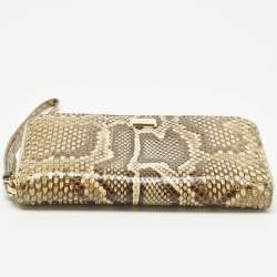 Pre Owned محفظة معصم دولشي أند غابانا كونتينينتال بايثون كريم/أسود