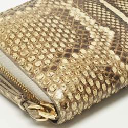 Pre Owned محفظة معصم دولشي أند غابانا كونتينينتال بايثون كريم/أسود