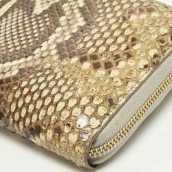 Pre Owned محفظة معصم دولشي أند غابانا كونتينينتال بايثون كريم/أسود