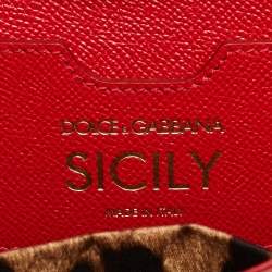 مملوكة مسبقًا Dolce & Gabbana Miss Sicily Medium Red Leather Top Handle Bag
