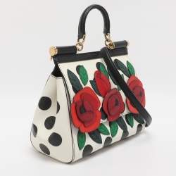 Pre Owned حقيبة دولتشي أند غابانا ميس سيسيلي متوسطة يد علوية جلد أحمر