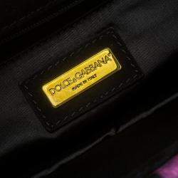 مملوكة مسبقًا Dolce & Gabbana Purple Leopard Print Satin Miss Lady Clutch