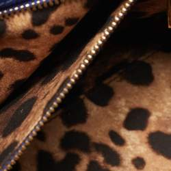 مملوكة مسبقًا حقيبة دولتشي أند غابانا ميس سيسيلي جلد أزرق متوسطة بيد علوية