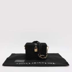 مملوكة مسبقًا حقيبة كلتش دولتشي أند غابانا صندوقية دانتيل أسود