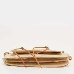 مملوكة مسبقًا حقيبة دولتشي أند غابانا كتف السبعينات بوهو شيك شامواه كريمي/بني فلاپ