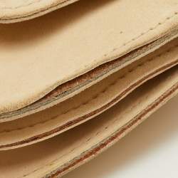 مملوكة مسبقًا حقيبة دولتشي أند غابانا كتف السبعينات بوهو شيك شامواه كريمي/بني فلاپ