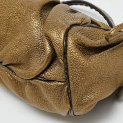 مملوكة مسبقًا Dolce & Gabbana Gold Leather and Python Trims Chain Satchel