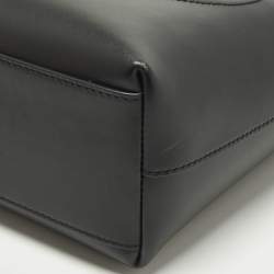 Pre Owned Dolce & Gabbana DG Embossed Logo Small Black Leather Tote