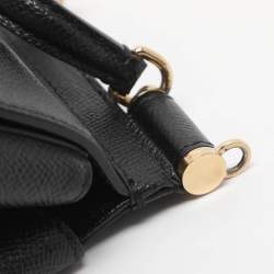 Pre Owned حقيبة دولتشي أند غابانا ميس سيسلي جلد سوداء بيد علوية صغيرة