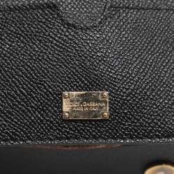 Pre Owned حقيبة دولتشي أند غابانا ميس سيسلي جلد سوداء بيد علوية صغيرة