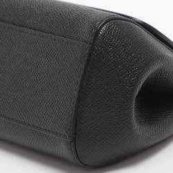 Pre Owned حقيبة دولتشي أند غابانا ميس سيسلي جلد سوداء بيد علوية صغيرة